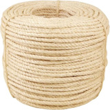 Corda Sisal 5mm 50 Metros Rasada Arranhador Gatos Artesanato