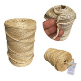 Corda Sisal Fio 500/2 Natural Acabamento Excelente 250m 3mm 