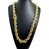 Cordão 18mm Baiano Grosso Fecho 750 Banhado A Ouro 18k