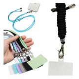 Cordão Celular Pescoço Universal Ajustável Nylon Alça Cores