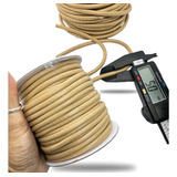Cordão Coreano 5mm Bege Grosso Colar E Pulseira Bijuteria