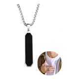 Cordão Corrente Aço Pingente Barra Vertical Estilo Onix 316l