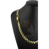 Cordão Corrente Laminado 7mm Banhado A Ouro 18k