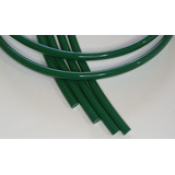Cordão De Pu Liso Correia Redonda Pu Verde 6mm - 5 Metros