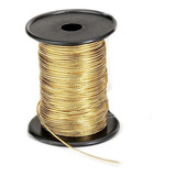 Cordão Fio Dourado Metalizado Ouro 1mm Com 50 Metros