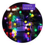 Cordão Pisca Pisca 40 Bolinhas Coloridas Led Neon Decoração