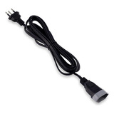 Cordao Prolongador 3 Metros Tripolar 10a Preto Force Line