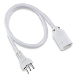 Cordão Prolongador Tripolar 80cm 20a Branco Force Line