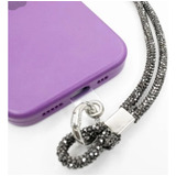Cordão Strap Para Celular Pescoço Brilho Strass Moda