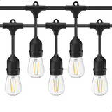 Cordão Varal Externo 8 Lâmpadas Led Filamento Luz Amarela