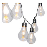Cordão Varal Luz Cipro Led 10 Lâmpada Bulbo Vintage Taschibr
