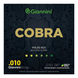 Cordas Violão Aço Giannini Cobra Geeflef 010 Fosforo Bronze 