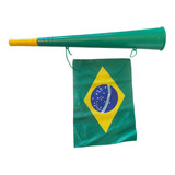 Corneta Vuvulzela Com Bandeira Brasil Copa Do Mundo Torcedor