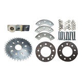 Coroa 36 Dentes Com Kit Fix E Esticador Bicicleta Motorizada