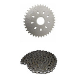 Coroa 36 Dentes + Corrente Bicicleta Motorizada Moskito 80cc