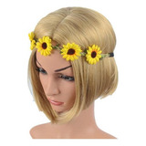 Coroa Tiara Girassol Flor Acessório Festa Fantasia Carnaval Cor Amarelo