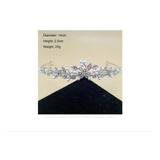 Coroa Tiara Noiva Debutante Prateada Strass Princesa Arco Cor Prateado Pérolas