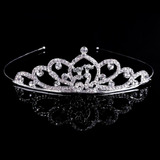 Coroa Tiara Princesa Infantil Enfeite Daminha Casamento Debu Cor Azul-aço