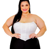 Corpete Corselet Plus Size Morcego Tomara