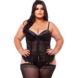 Corpete Espartilho Plus Size Corselet Lingerie
