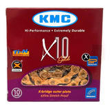 Corrente 10 Velocidad Kmc X10 Ti-n Gold Dourada 10v Original