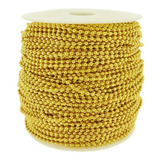 Corrente Bolinha Dourada Bijuterias Tags Chaveiros 2.4mm 10m