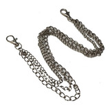 Corrente Calça Rock Punk Relogio Bolso Gancho Metal Tripla