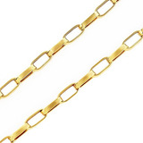 Corrente Cordão Alongado 60cm Masculino Ouro 18k