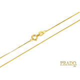 Corrente Cordão Colar Em Ouro 18k Veneziana 50cm Cor Amarelo