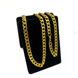 Corrente Cordão Masculino Grumet 8mm Banhado A Ouro 18k
