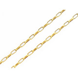 Corrente Cordão Tijolinho Alongado Masculino 60cm Ouro 18k
