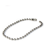Corrente De Bolinha Para Chaveiro 12cm + Canoa 50 Unidades