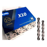 Corrente Kmc X10 Silver Prata 116l 10v Shimano Sram Mtb