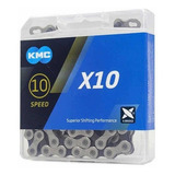 Corrente Kmc X10 Silver Prata 116l 10v Shimano Sram