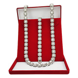 Corrente Masculina Cravejada Riviera + Pulseira Drake Top