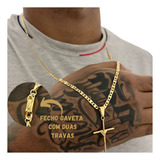 Corrente Masculina De Moeda Antiga Banhada Ouro 24k Não Suja