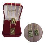 Corrente Masculina Escapulario Colar Cordao Folheado Ouro 
