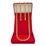 Corrente Masculina Estilo Grumet Cordão Banhado A Ouro 70cm