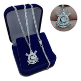 Corrente Masculina Prata925 Fina Grumet Pingente Corinthians