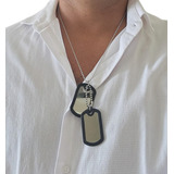 Corrente Militar Dog Tag Placas De Identificação