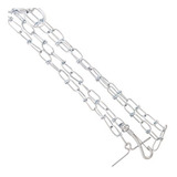 Corrente Para Cães Nº 5 Com 1,50m São Raphael - Kit C/6 Cor Metal Tipo Corrente