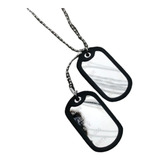 Corrente Placa Identificação Exército Dog Tag Aço Inox 316l