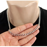 Correntinha Colar Masculino Grumet 7mm 60cm Aço Inoxidável
