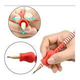 Corretor Mágico 2 Dedos Apoio Para Escrever Lápis Kit 4 Pçs