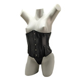 Corset Corpete E Calcinha Cetim Preto