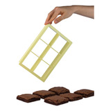 Cortador De Brownie Quadrado Pão De Mel - 7x7 - 6 Fatias