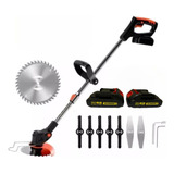 Cortador De Grama Roçadeira Elétrica Aparador 2 Baterias 21v