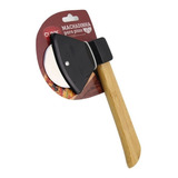 Cortador Fatiador De Pizza Machadinha Preto Vermelho Inox