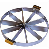 Cortador Marcador Pizza Tortas Bolos 10 Fatias Em Inox 28cm