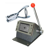 Cortador Para Cartão De Pvc Crachá 86x54mm Com Alicate Furador Ovoide 13x3mm